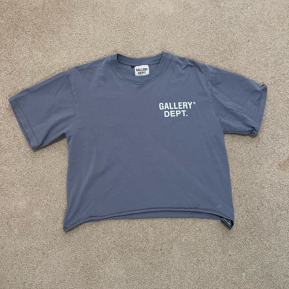 Gallery Dept. Large cropped gray t-shirt
